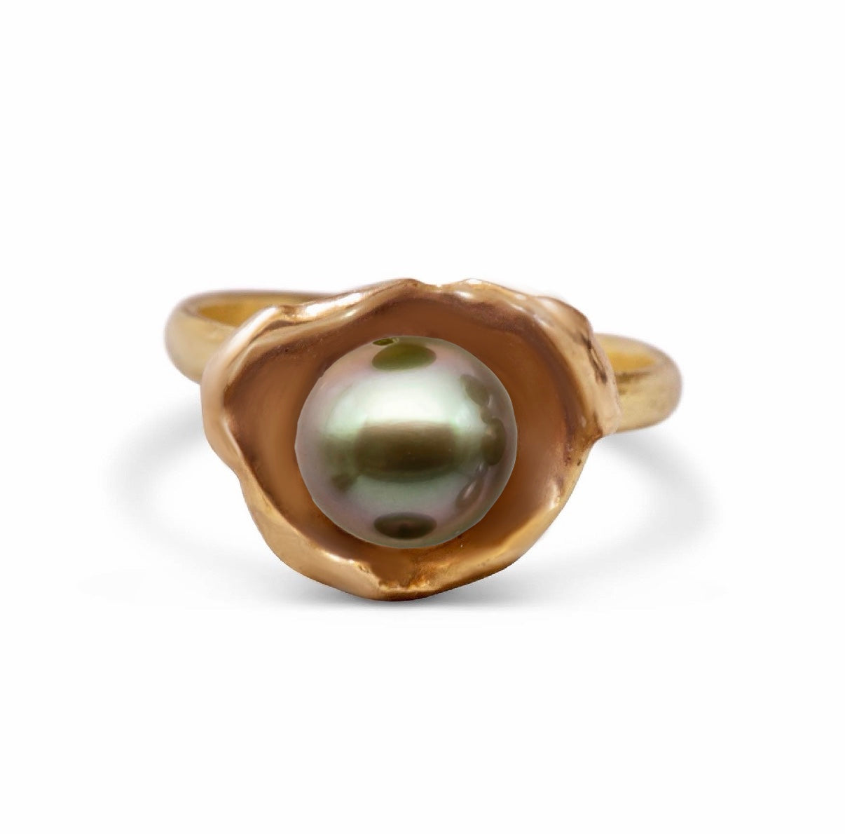 Tahitian Pearl Watercast Oyster Ring Benefitting the Earth
