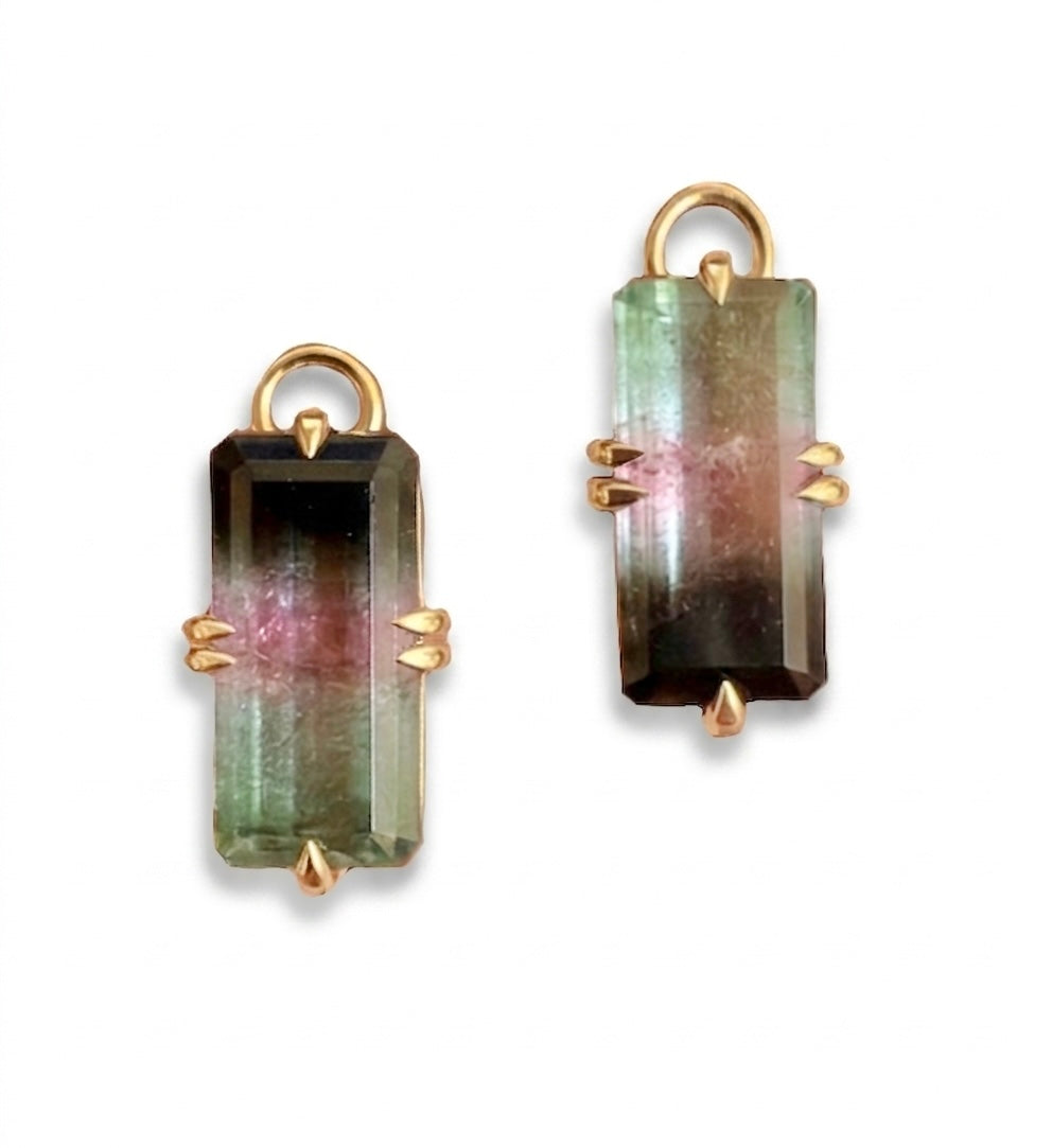 Tricolor Tourmaline Charms